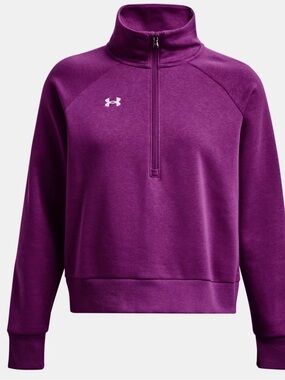 EUC Under Armor Purple 1/2 Zip Pull Over Sweatshirt Plus Size 3X 22/24